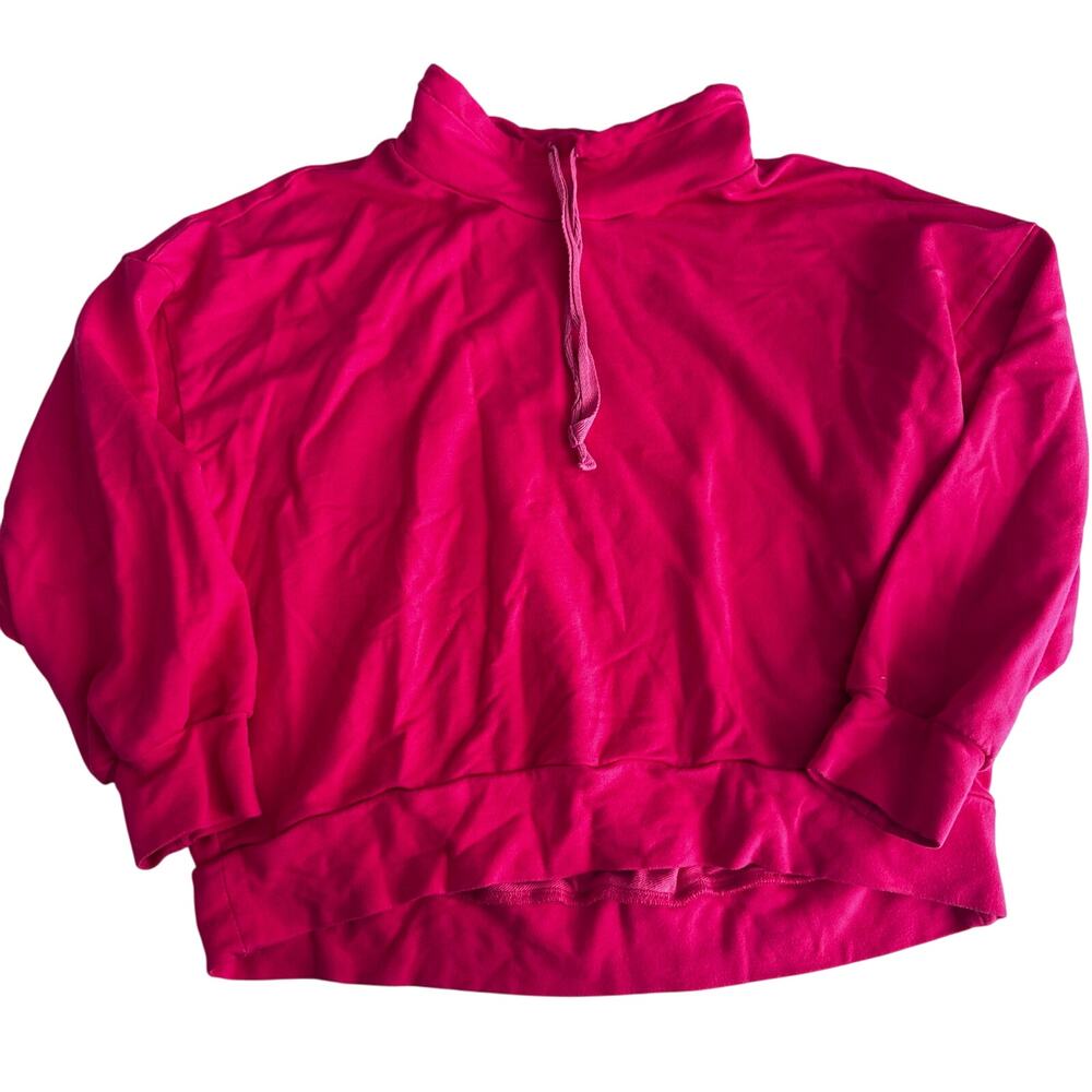 Eyelet & Ivy Pink Mock Neck 1/2 Zip Sweatshirt - Size 10